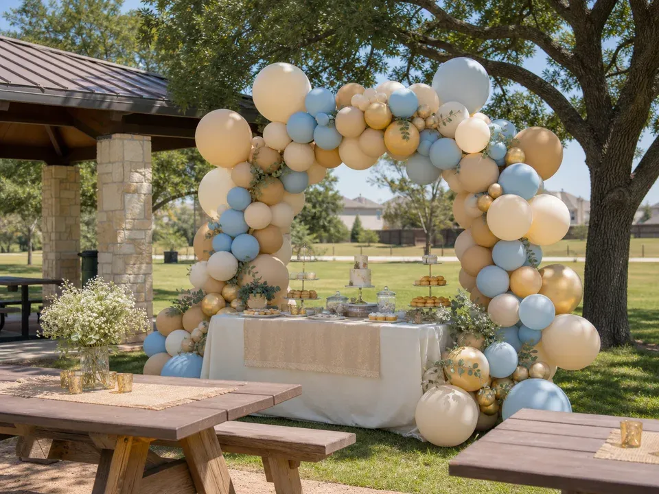 Balloon decor installation for events in Round Rock, Texas